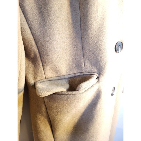 Michael Kors Women’s Camel Classic Wool Blend Minimalist Tailored Overcoat Med - Picture 6 of 16